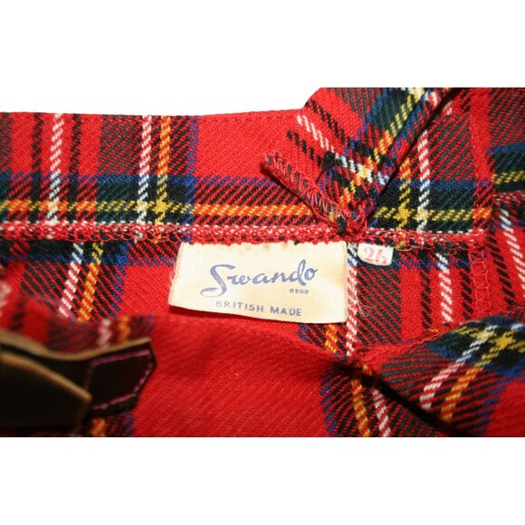 VTG Archie Brown & Sons Girls Wool Plaid Kilt Jumper Size 10/12 Tartan Heritage - Picture 7 of 9